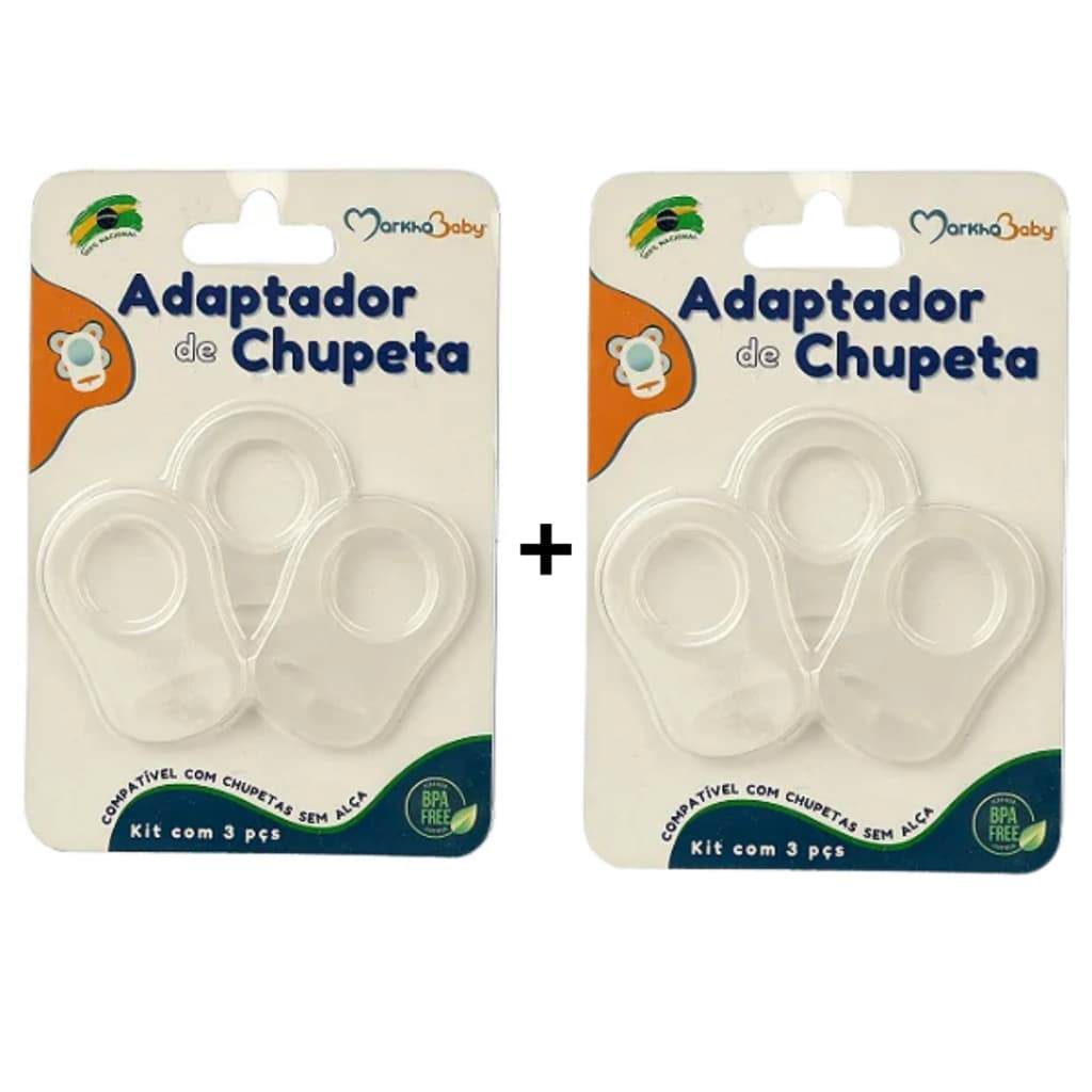 Kit 6 Anéis Adaptadores Silicone Chupetas MAM Nuk Lillo Outras Compatível Prendedores de Chupeta
