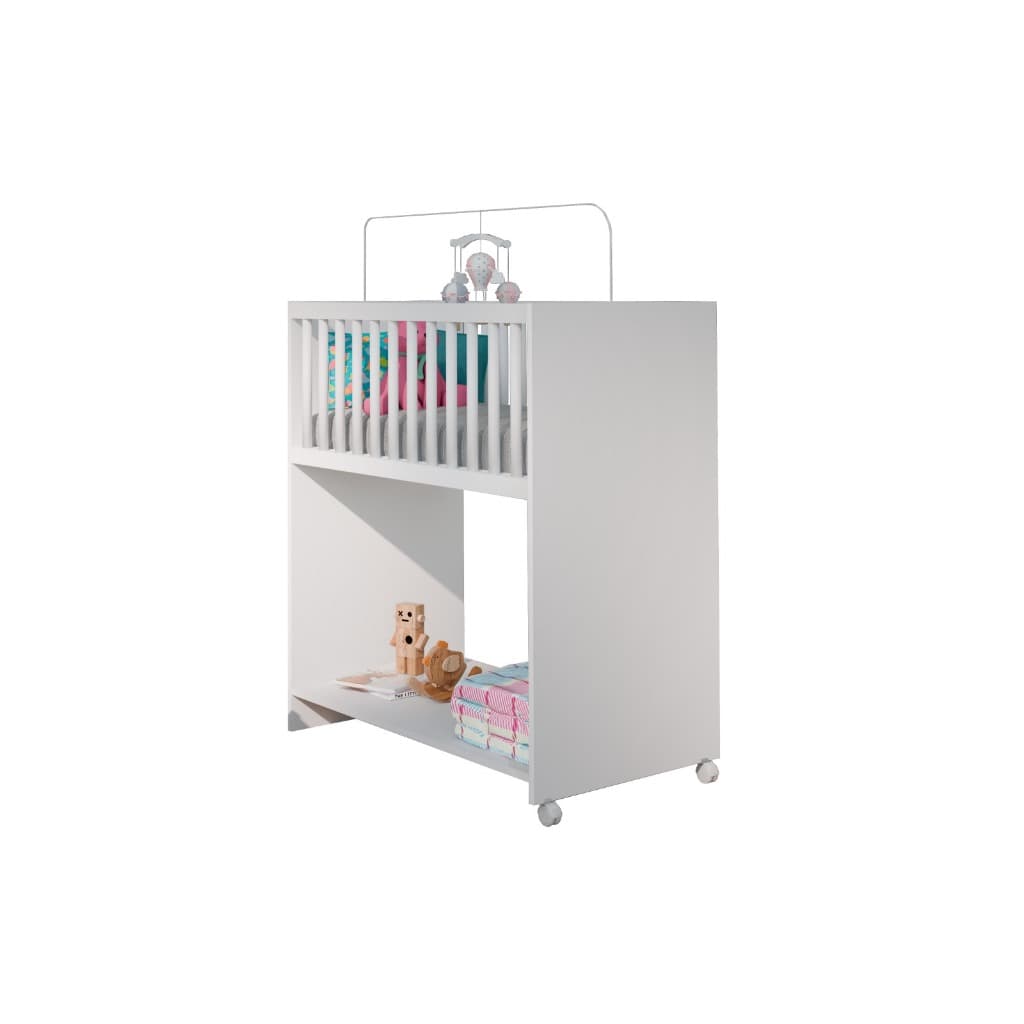 Mini Berço Bebê Carinho 2 Em 1 Quarto Bebê Dormir Com Rodízios Acompanha Colchão Confortável Outlet