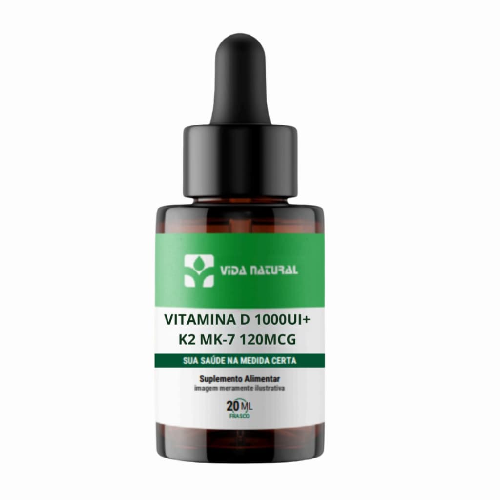 Vitamina D 1000UI + Vitamina K2 MK7 120mcg gotas 20ml
