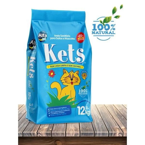 Areia Sanitária Higiênica Para Gatos Anti Odor Kets Pacote de 12kg KETS