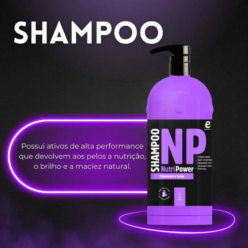 Shampoo Essência Pet Nutri Power Framboesa e Lichia 1L - (Para Cães e Gatos)