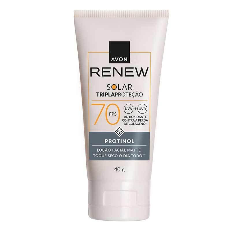 Protetor Solar Anti Idade Renew FPS70 Avon Original 40g