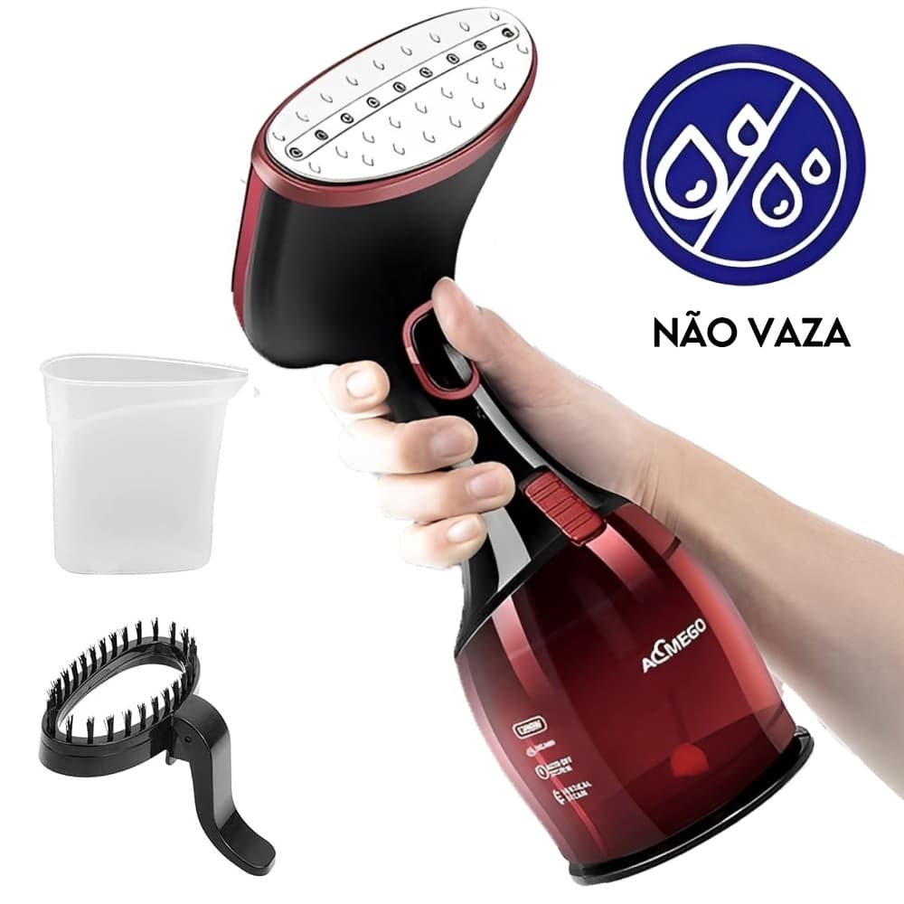 Ferro de Passar de Roupas a Vapor Passadeira Vertical 300ml Tira Amasso Portátil 1500W 110V / 220V