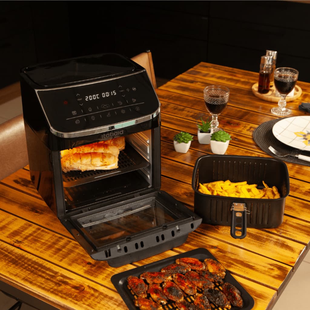 Fritadeira Air Fryer Itatiaia Forno 12L - Cozinha saudável - Fritura sem óleo - Churrasco - Toque de modernidade
