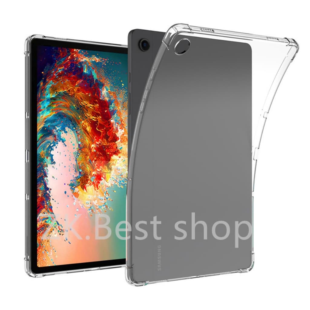 Capa case samsung tablet transparente TPU para A7 LITE 8 A9 A11 PLUS + S6 7 8 LITE S9 S10 FE PLUS LITE +
