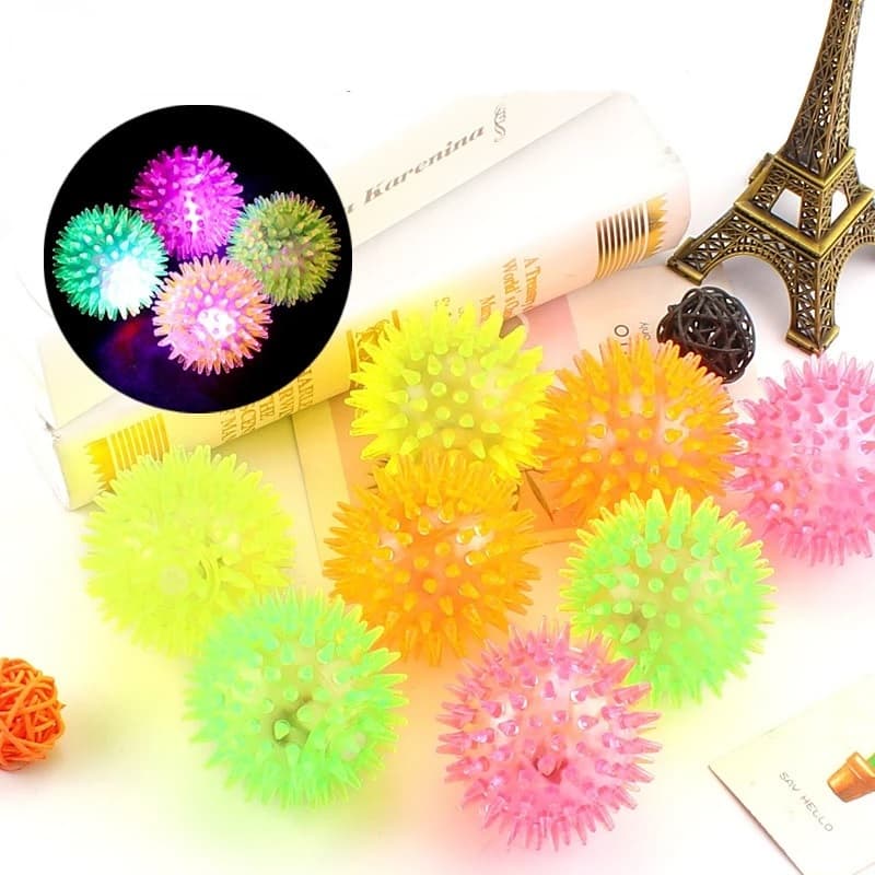 Kit 2 Brinquedos Pet Bola Bolinha Interativa com Som e Luz De Led Pisca pisca brinquedo de cachorro