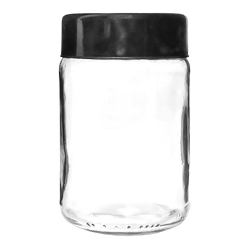 3 Potes de Vidro 600ml com Tampa de Plástico - Pote de Mantimentos, Temperos e Conservas