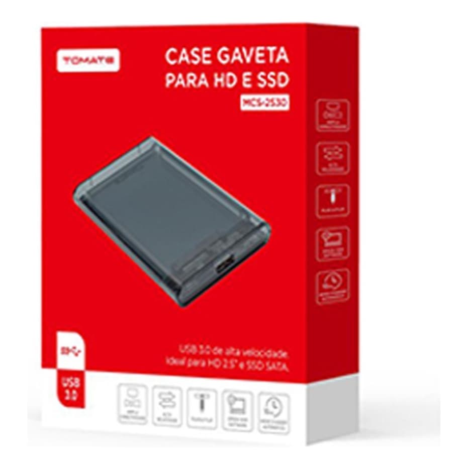Case Fume Hd Externo Usb 3.0 Ssd Hdd Sata 2.5 Note Pc Ps4
