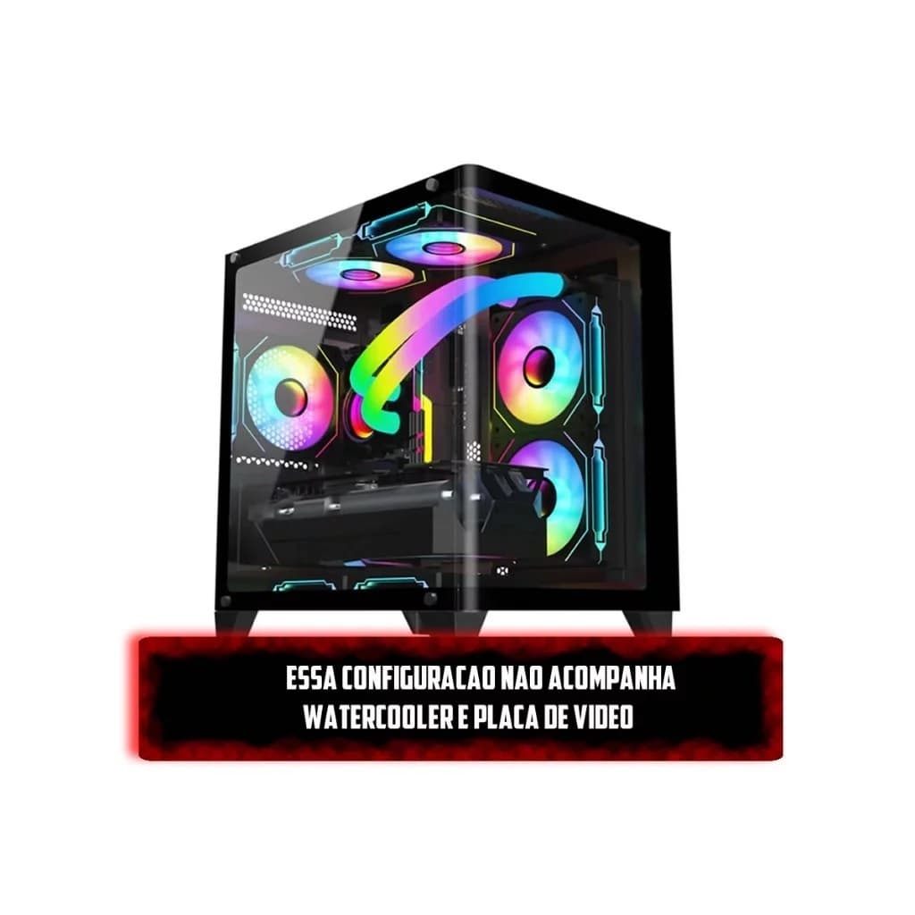 PC Líder Gamer Ryzen 5 5600GT, 16GB DDR4, Nvme 500GB, Monitor AOC 23,8" 100HZ, Teclado e Mouse Gamer
