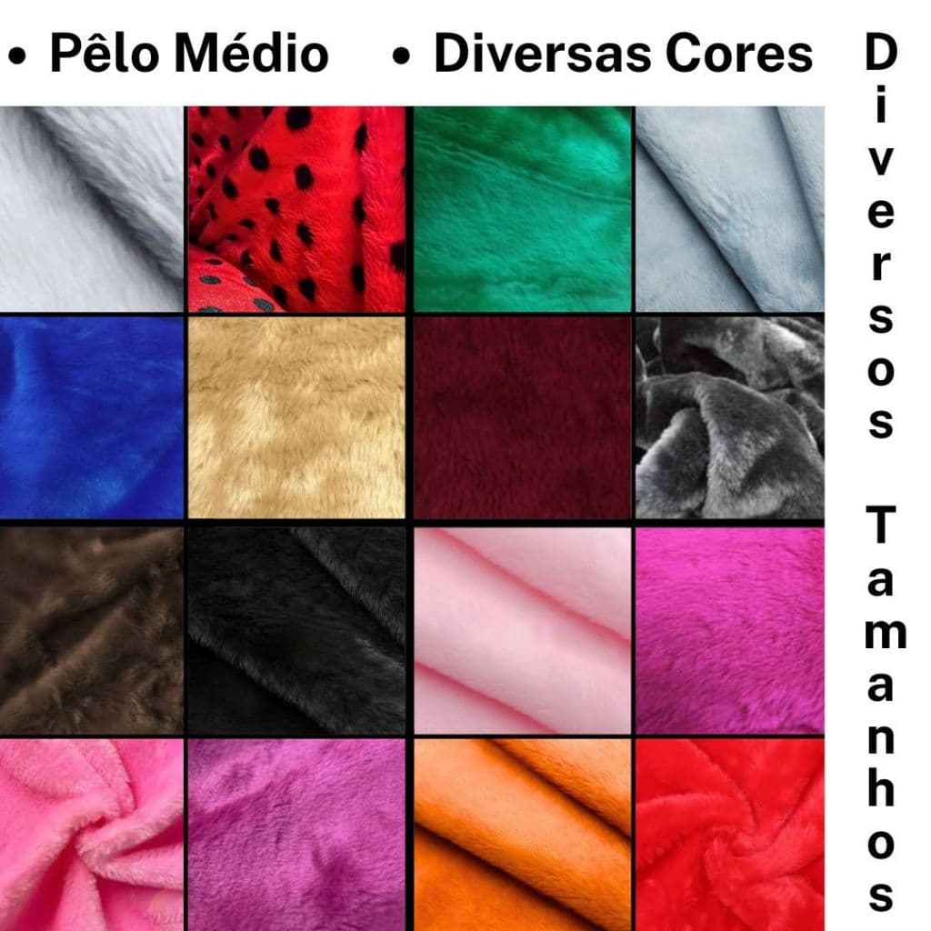 Tecido Pelúcia por Metro Artesanato - Patchwork - Decoração - Bichinhos e Pantufas - (Lã Sintética)