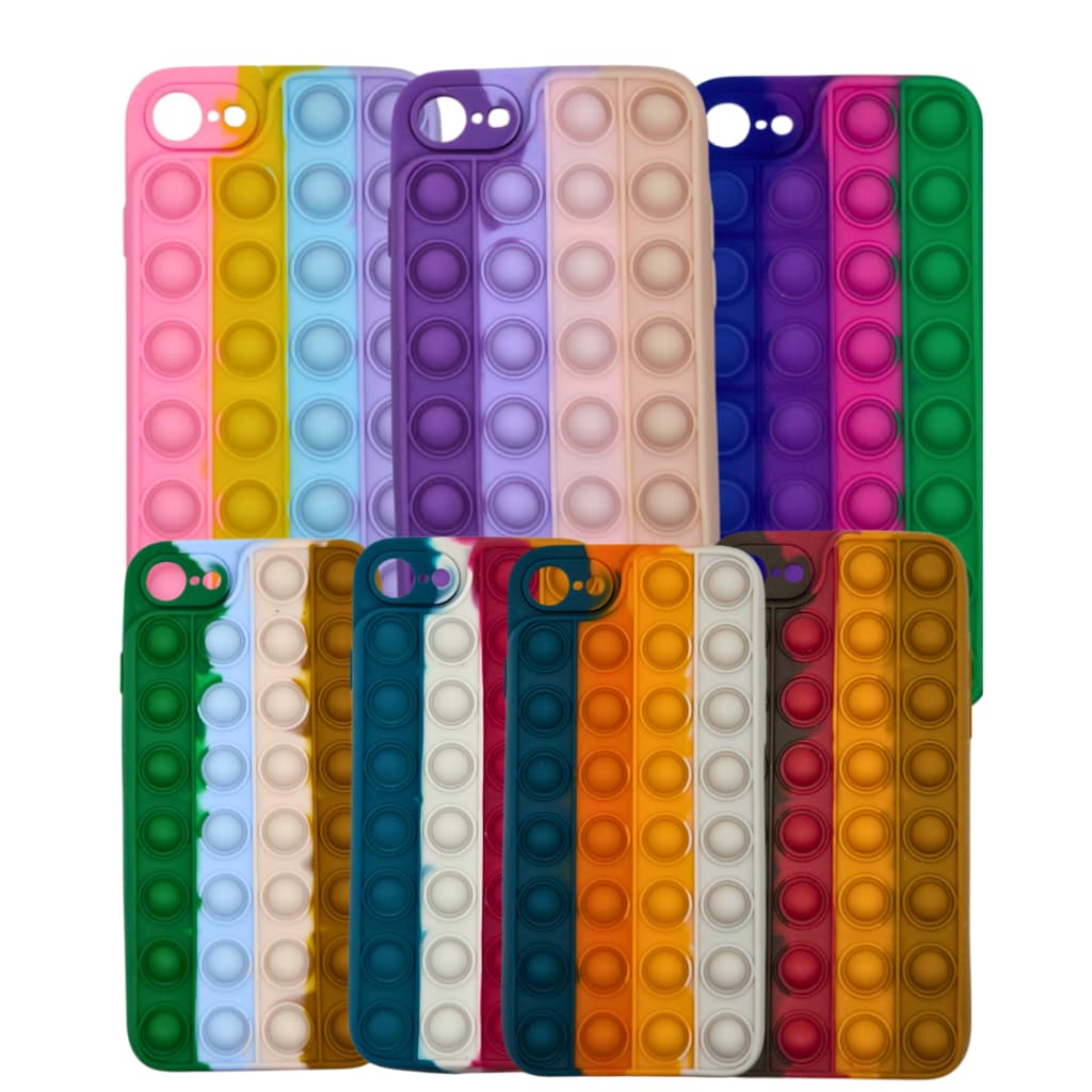 Capinha Case de Celular CIP7PPIT Capa Pop-it Para Iphone 7 Cores Segura Resistente Divertida