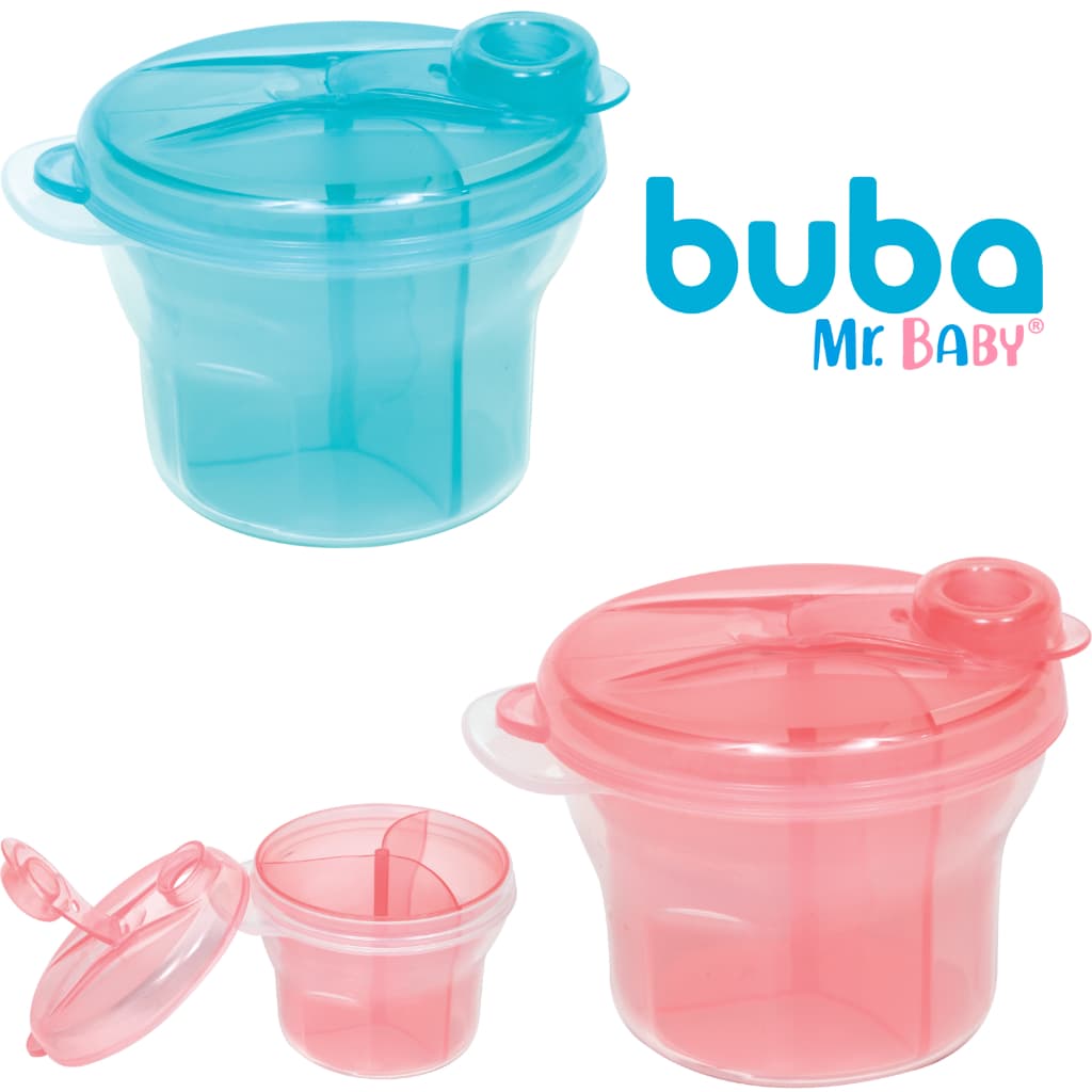 Pote para Leite em Pó Dosador com Divisória para Fórmula Infantil 300ml