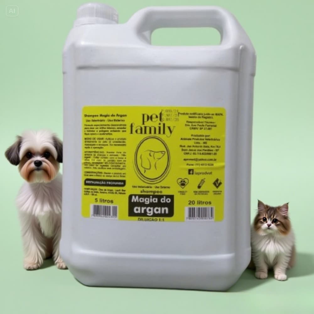 Shampoo Pet Para Cachorro  Com Óleo de Argan 5 Litros