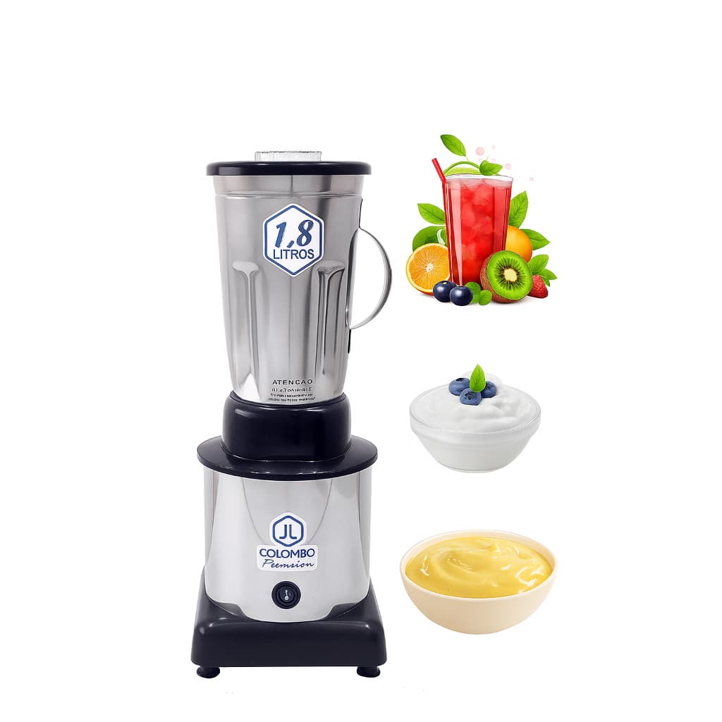 Liquidificador Industrial 1,8L Alta Rotação 100% Inox Profissional Potente