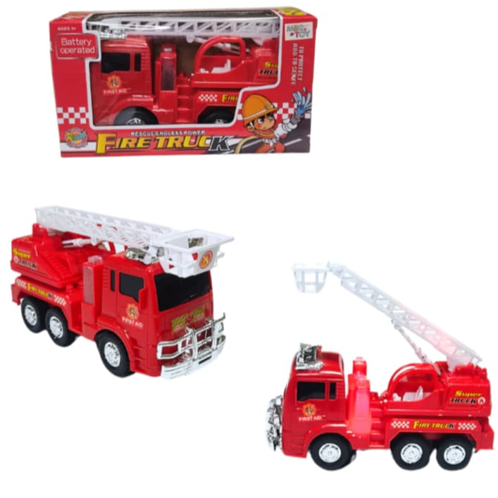 Brinquedo carrinho caminhão  de bombeiro com luz e som