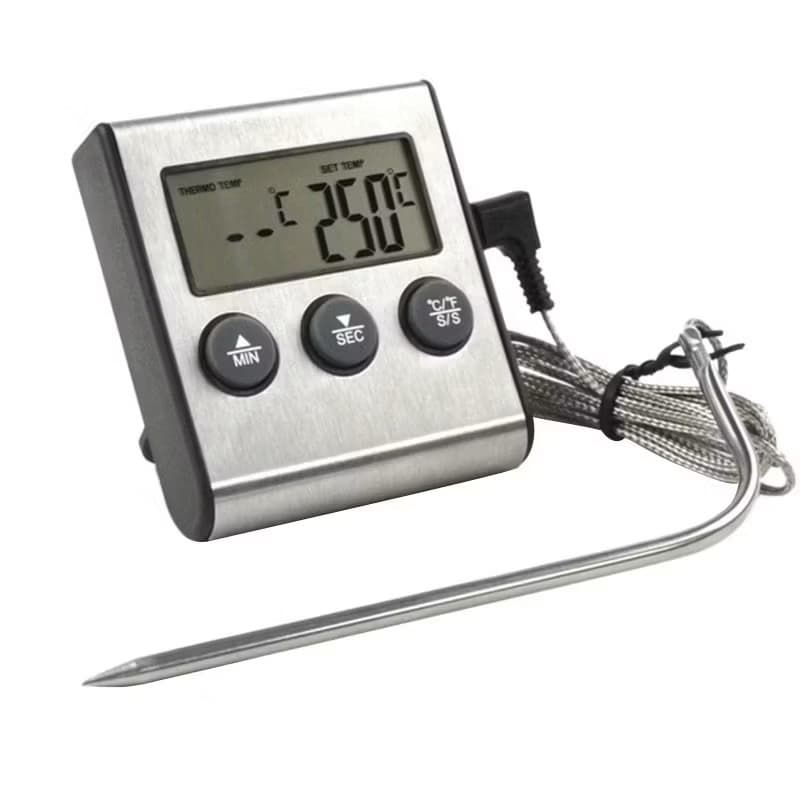 Termômetro Timer Digital P/ Forno / Defumador Churrasqueira COM PILHA JA