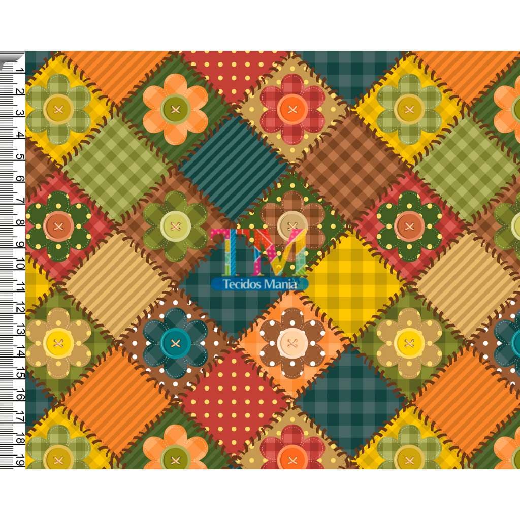 Tecido OXFORD estampado digital - Patchwork