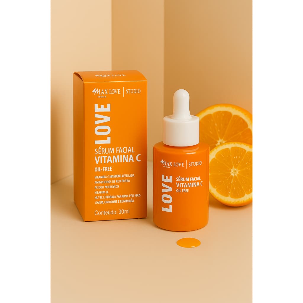 Sérum facial Vitamina C Max Love Pele Iluminada e Nutrida