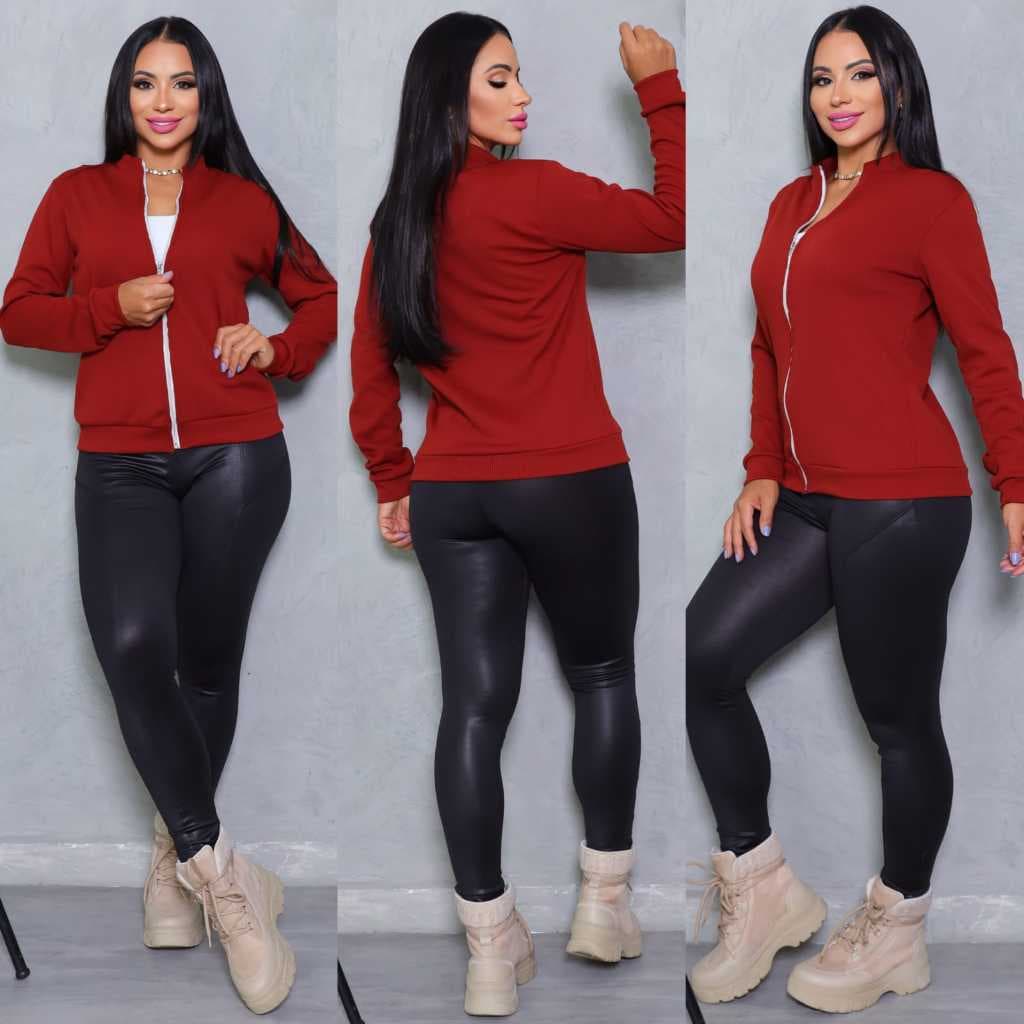 JAQUETINHA ESPORTIVA FITNESS FEMININA