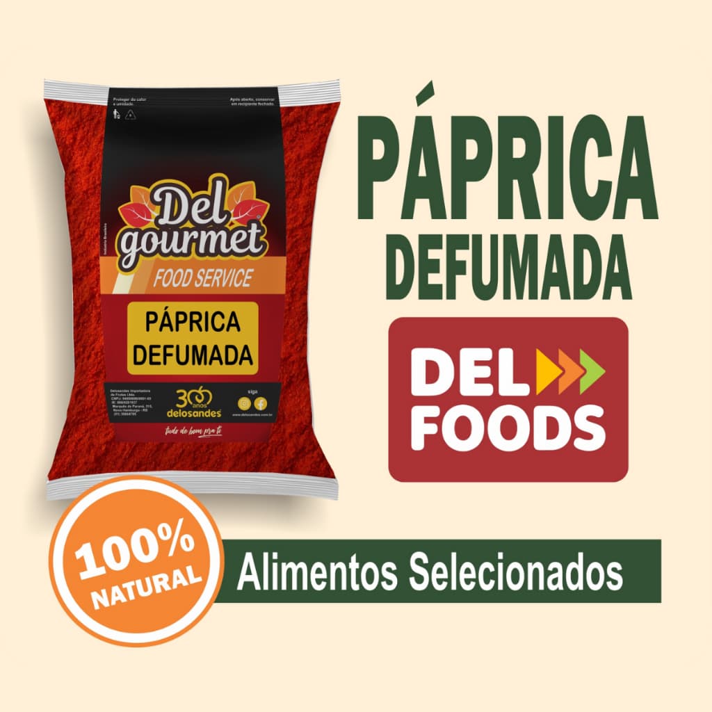 Páprica Defumada. Tempero Em Pó 100% Natural Para Carnes, Legumes e Molhos