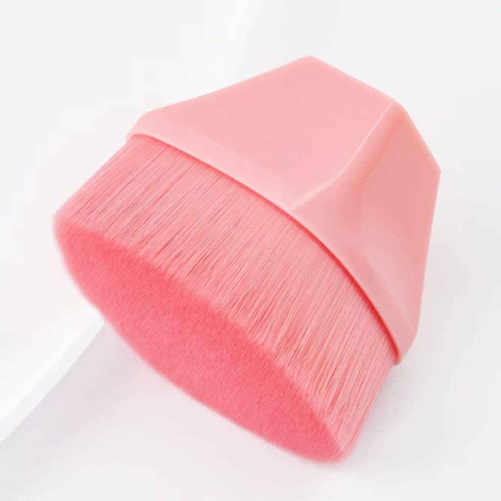 Pincel De Maquiagem Base Liquida Azul Preto Rosa Cerda Macio