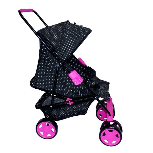 Carrinho De Boneca Milano P/ Bebê Reborn Rosa Pink