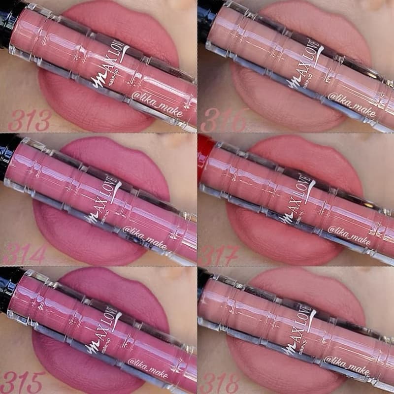Batom Matte Liquido Maxlove 24 Horas - Coleção Nude 313 a 318