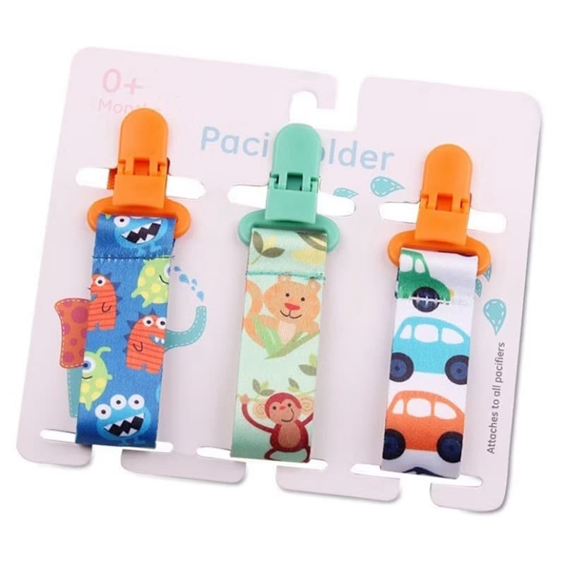 Prendedor de Chupeta Kit 3 Unidades Universal Seguro Pronta Entrega Menino Menina