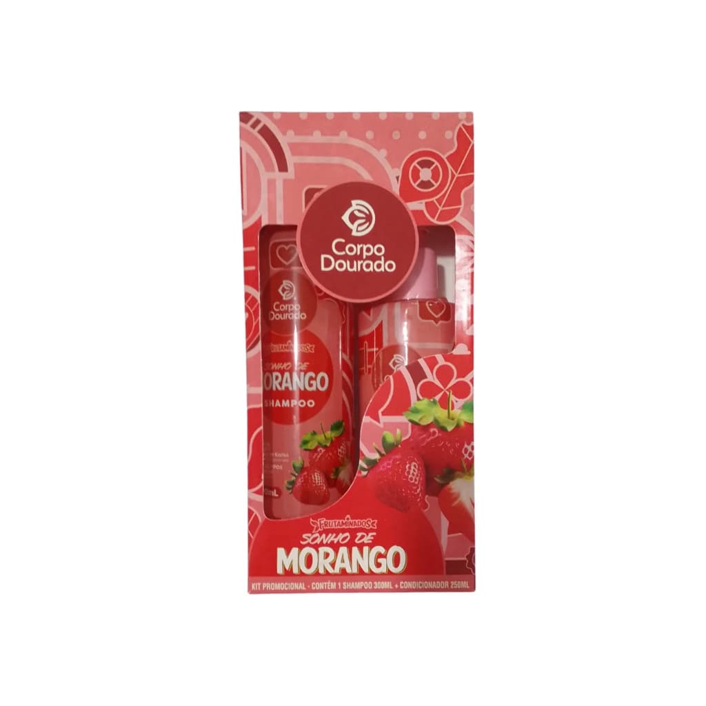 Kit Shampoo e Condicionador - Corpo Dourado - Ultra Hidratante Sonho Morango