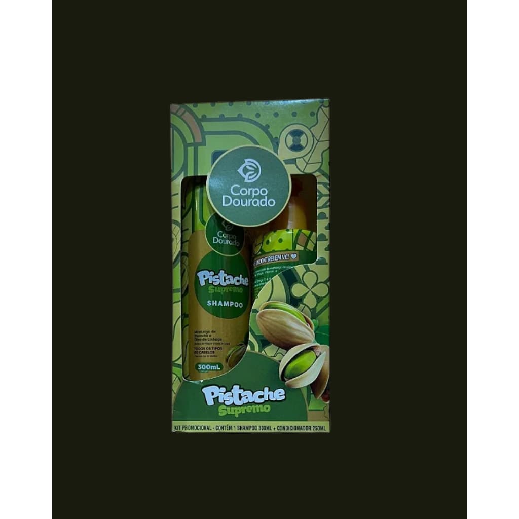 Kit Shampoo e Condicionador - Corpo Dourado - Ultra Hidratante Pistache Supremo