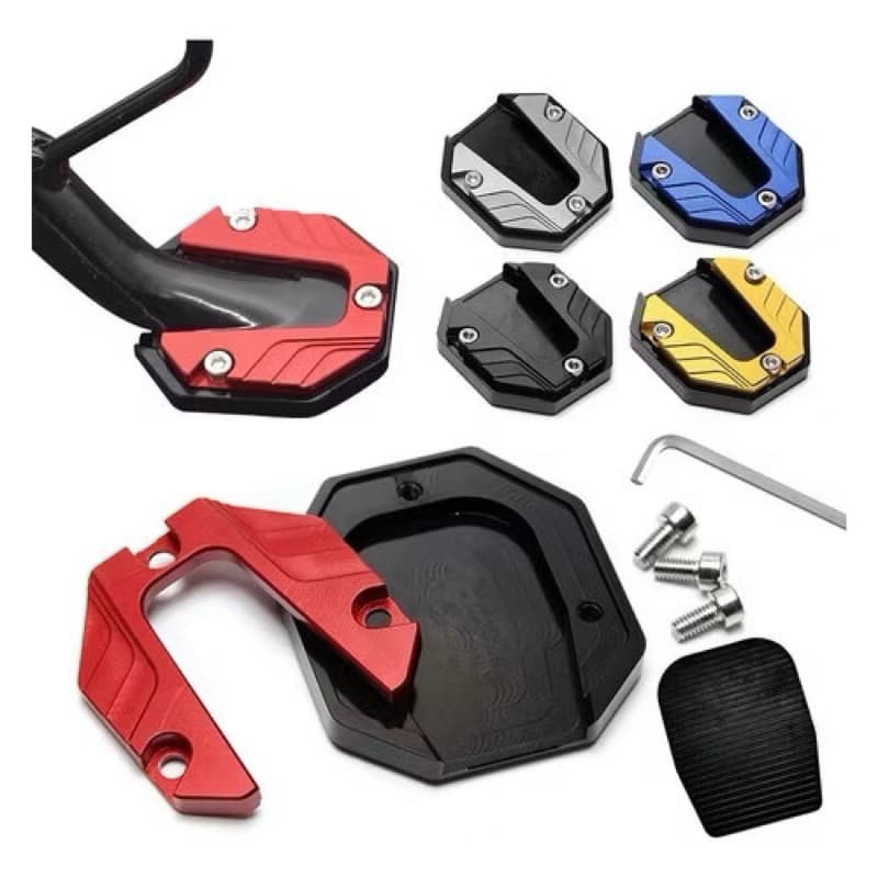 Capa Protetora para Descanso Lateral de Moto – Base Antiderrapante em Alumínio