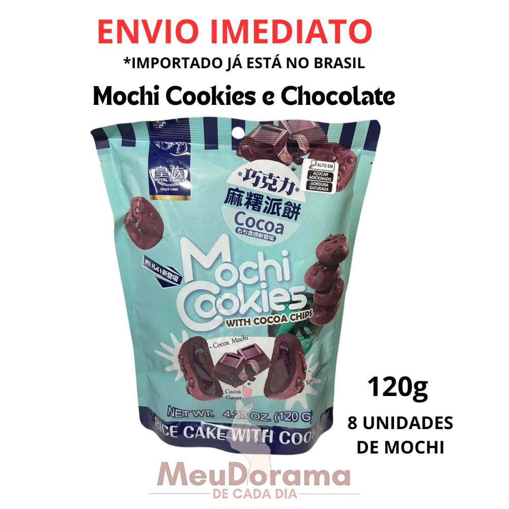 Moti Mochi Cookies Chocolate | Doce Asiático Importado Igual dos Doramas – Pacote 120g