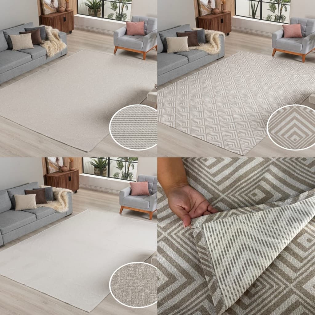 Tapete Jacquard 2,00 m x 3,00 m Antiderrapante Geométrico Sala Escritório Quarto Losango Navalhado