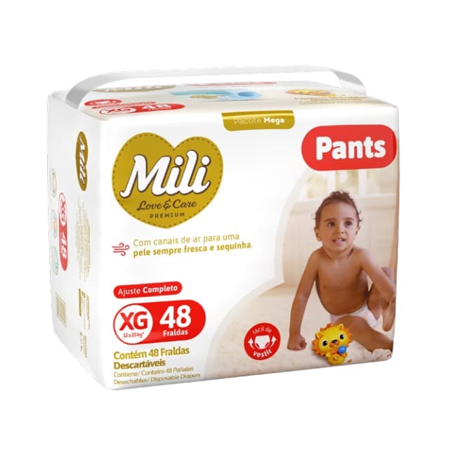 Fralda Mili Love & Care Pants Premium XG 48 Unidades