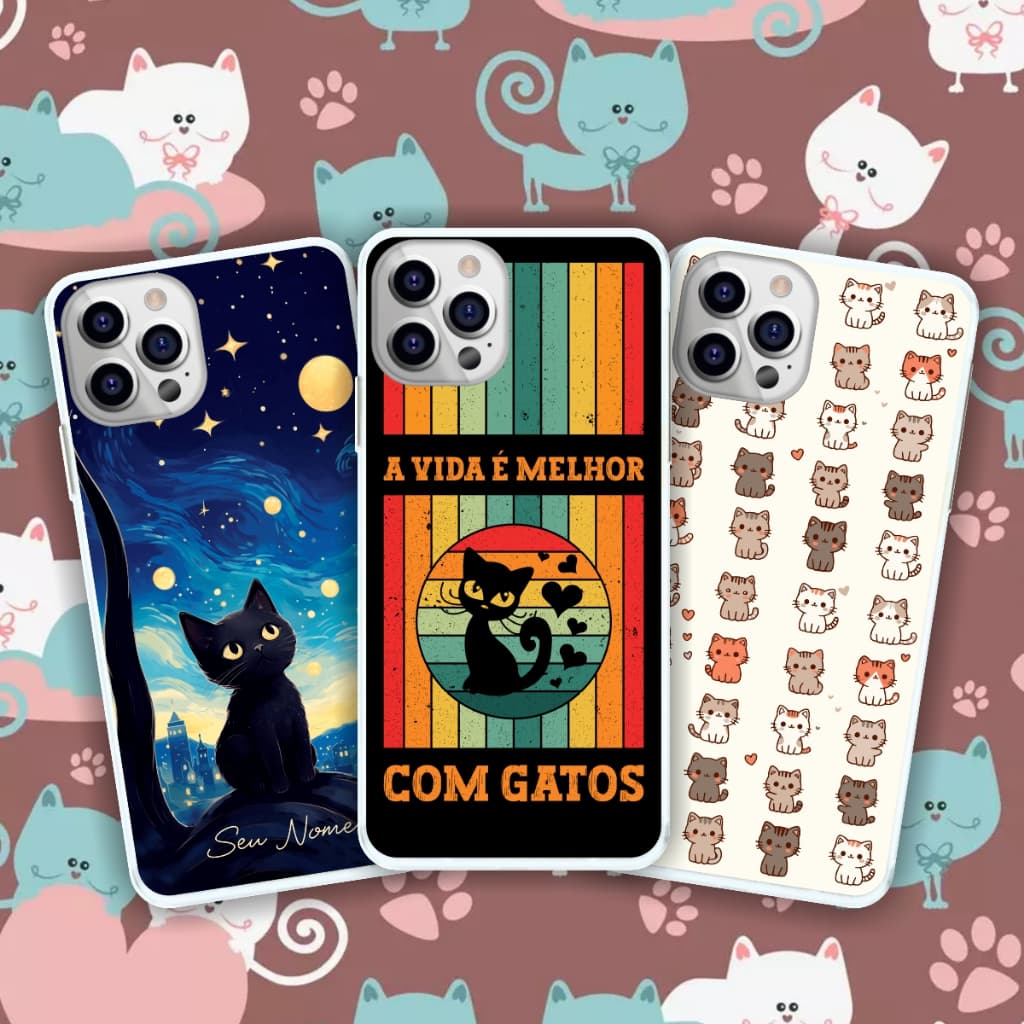Capa de celular Gatos Personalizada Capinha de celular