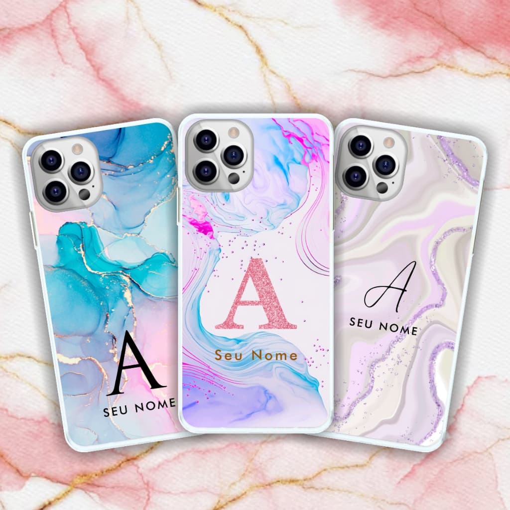 Capa de Celular Luxury Style Personalizada com nome Capinha de Celular