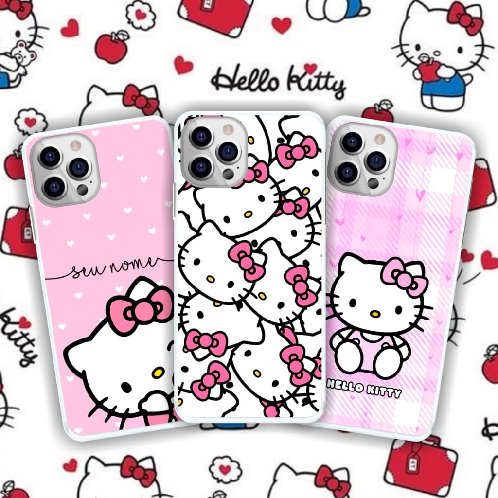 Capa de celular Hello Kitty com nome Personalizada Capinhas de celular