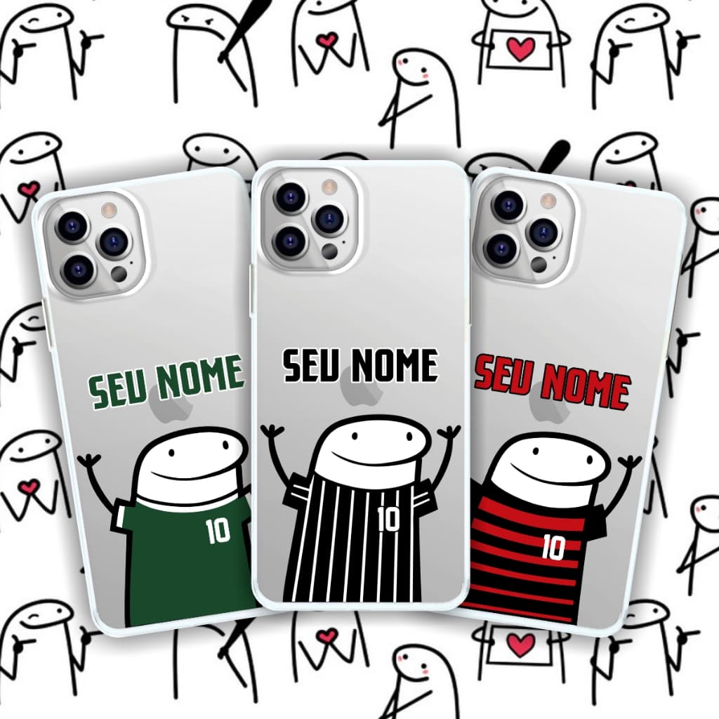 Capa de Celular Flork Times com Nome Personalizada Capinha de Celular