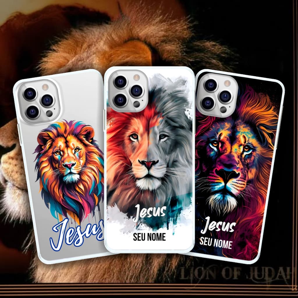 Capa de Celular Leão JUDAH Jesus Personalizada Capinha de Celular