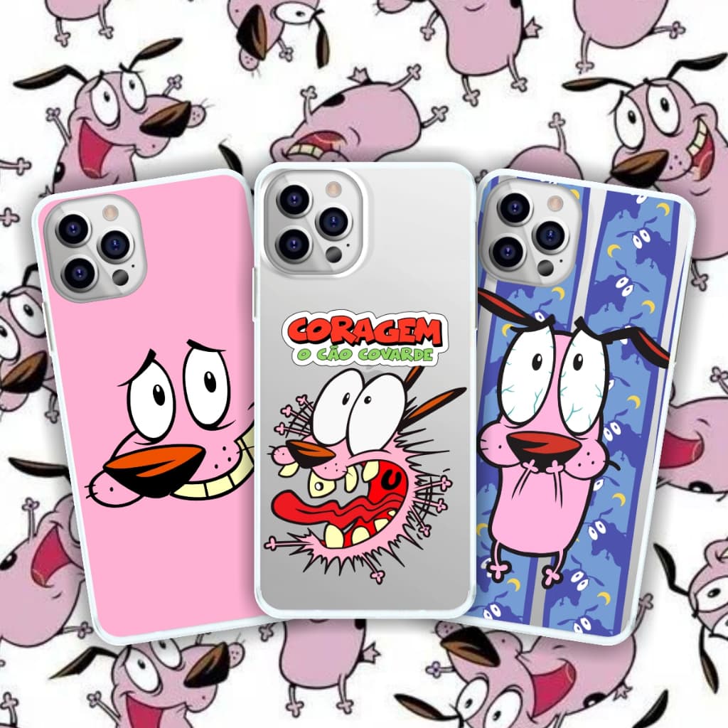 Capa de Celular Coragem o cão covarde desenho Personalizada Capinha de Celular