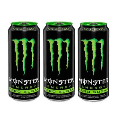 Kit 3 Lata Energético Monster Tradicional Sem Açúcar Latao 473ml  Energy  Zero