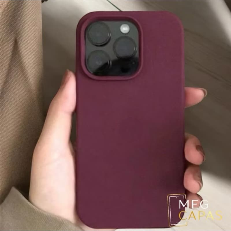 CAPA CASE SILICONE VINHO AÇAÍ MARSALA CAPINHA AVELUDADA POR DENTRO  PARA IPHONE XR/11/12/13/14/15/16