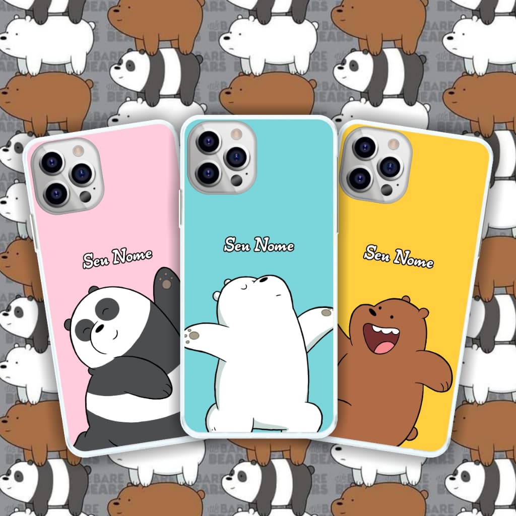Capa de Celular Urso sem Curso Desenho Personalizada Capinha de Celular
