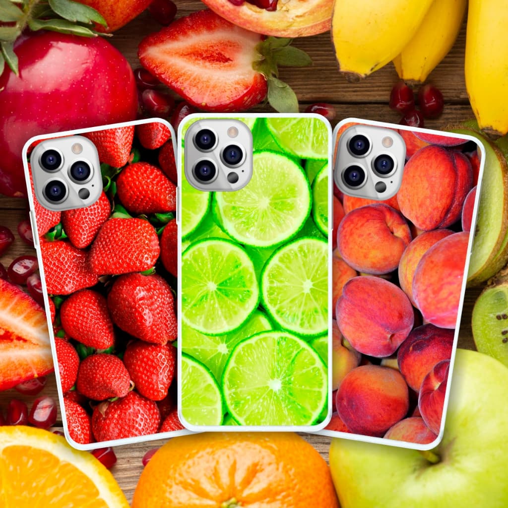Capa de Celular Frutas morango limão banana Personalizada Capinha de Celular