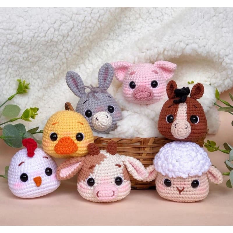 Lembrancinha Safari amigurumi crochê kit com 10 unidades