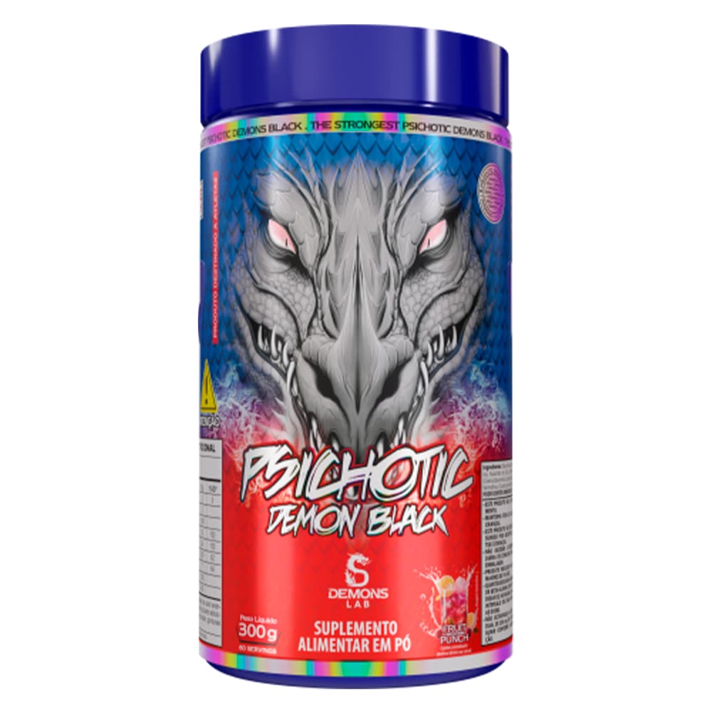 Psichotic Demon Black 300g Demons Lab - Suplemento Pré-Treino Sabores