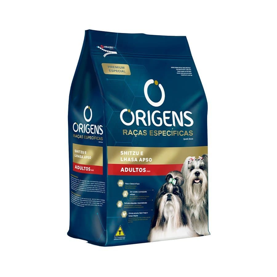 GRANEL DE RAÇÃO Origens Premium Especial Raças Específicas Cães Adultos Shih Tzu e Lhasa Apso 1K