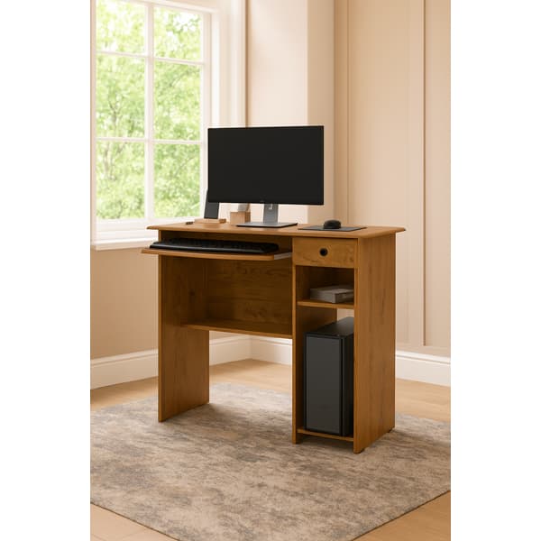 Mesa Para Computador Notebook Gamer Gaveta e Nicho Viena cor Freijó - MJM Casa dos Móveis