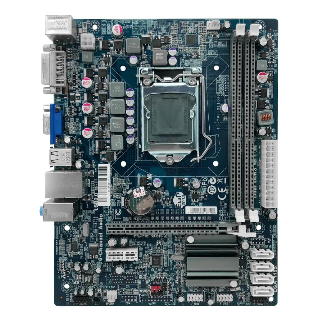 Placa Mãe Ecs H61 H2m2 Lga1155 Ddr3 Até 16gb I3/i5/i7 - Vga Dvi USB 2.0