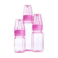 Mamadeira Infantil Kit 3 Mamadeira grande media e pequena Para Bebe Bico Redondo - Cefisa